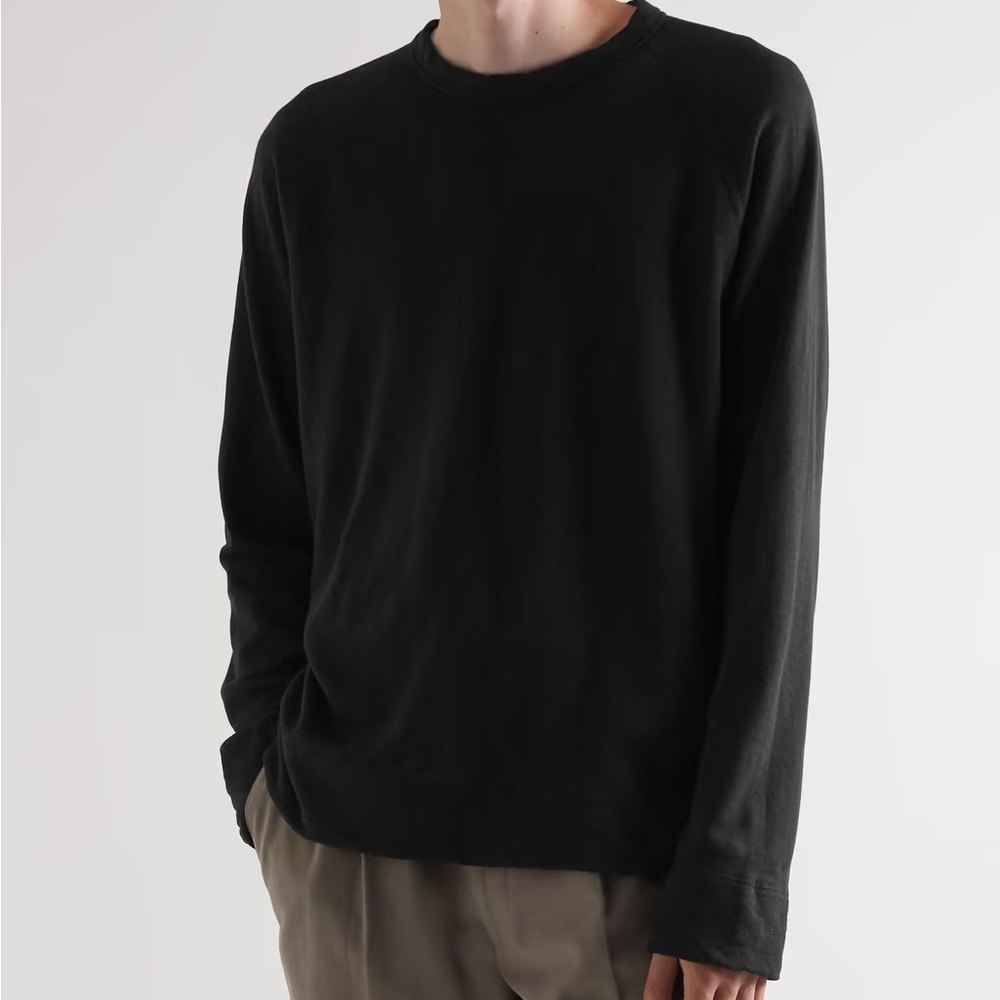 James Perse Lightweight Cotton Long Sleeve Sweater